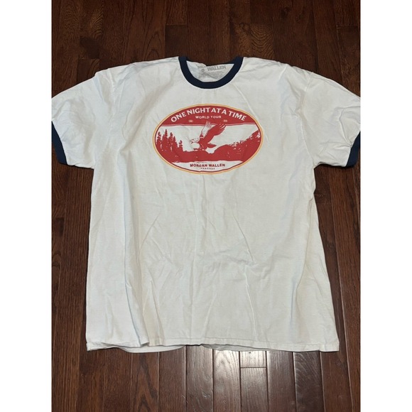 Morgan Wallen One Night At A Time World Tour T-Shirt 2023 Ringer XL - Picture 1 of 4